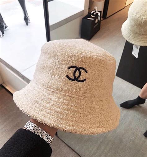 pink and black chanel hat|chanel bucket hats.